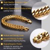 Prosteel Wrist Chains for Men Square Bracelet Gold Plated Stainless