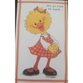 SUZY'S ZOO "IT'S SO NICE TO HAVE..." FRIENDSHIP GREETING CARD W/SUZY DUCKEN