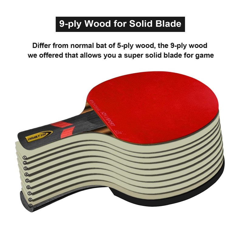 JOYJ Professional Table Tennis Paddle with Case, ITTF Approved Ping