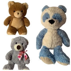 Weighted stuffed animal, teddy bears with 5 lbs, washable plush weighted buddy, large, various patterns