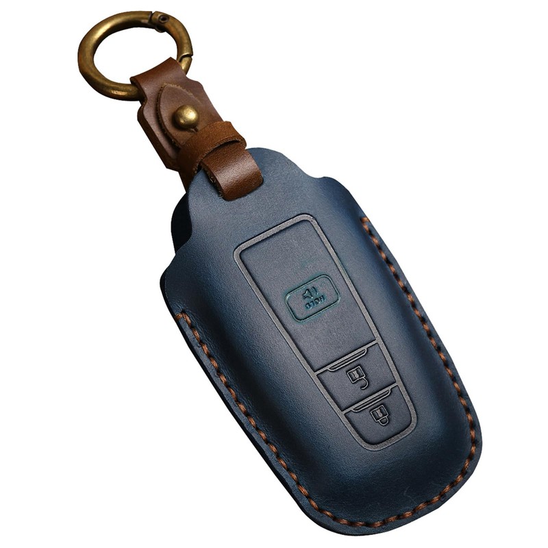 for Toyota 4Runner Key Fob Cover with Keychain, Genuine Leather