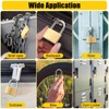 Yaocom Solid Brass Keyed Padlock, Small Padlocks Keyed Alike Yellow