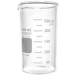 Corning Pyrex® #1060-300, 300mL Tall Form Berzelius Beakers, with Spout, Graduated (Single)