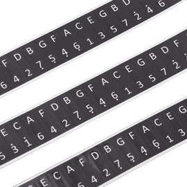 Kalimba Keyboard Notes Stickers Eye Catching Desig Thumb Piano Key Stickers Waterproof 17 Key Kalimba Sticker for Starter Beginner, Available in 2 Size(Black)