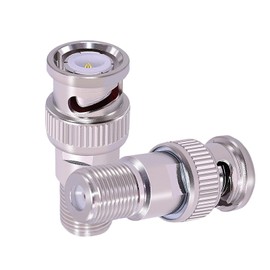 CNARIO 2Pcs F to BNC Connector BNC Male to F Female Coax Adapter 75 Ohm, RG6, RG59 Connector for Scanner Security Camera
