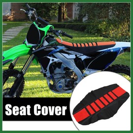 Motoforti Motorcycle Pit Dirt Bike Seat Cover Anti Slip Seat Cushion Red Black Long-lasting