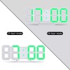 Gadiz Reloj Digital Luminoso Números Led 3d, Alarma, Blanco, Usb