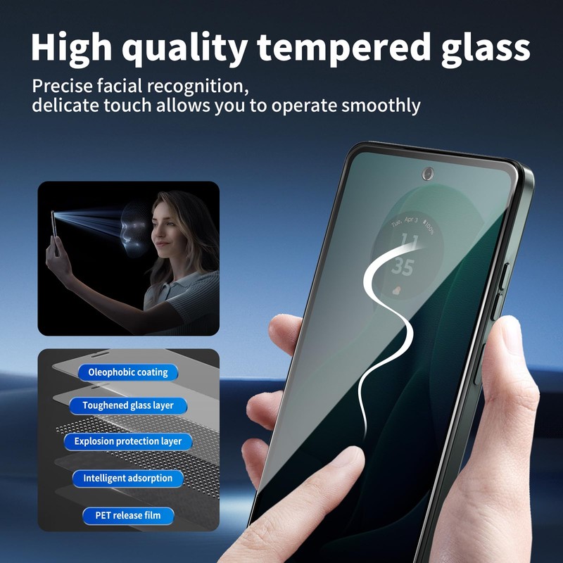 BIESHKJ 2 Pack For Moto G 5G 2024 Privacy Screen