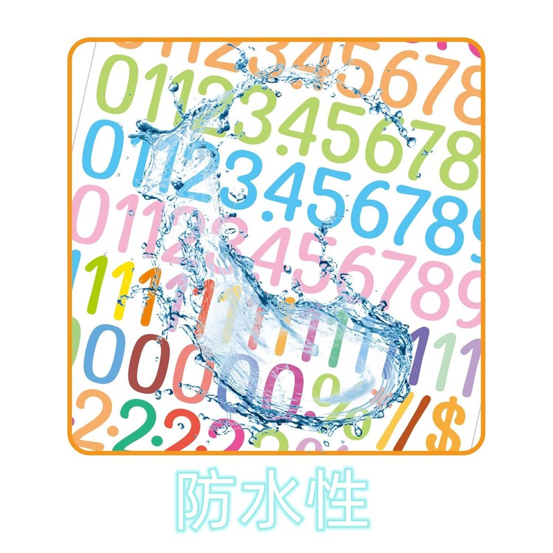 Large Number Stickers Set of 3 Waterproof Number Stickers Large