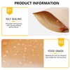 50pcs Kraft Bags with Window Resealable Stand Up Ziplock Pouches