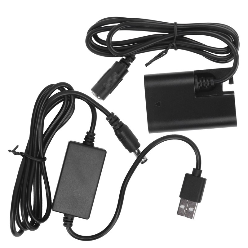 LPE6 Dummy Battery DC Coupler Power Adapter with USB Drive