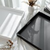 Hanobe Ottoman Tray for Living Room: Modern Extra Large Black