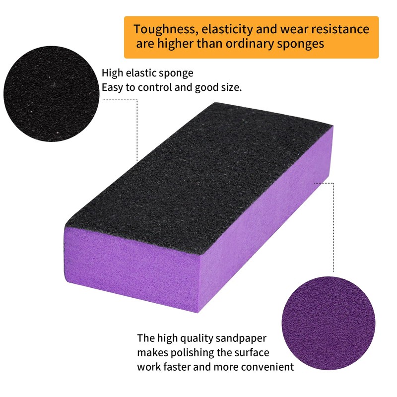 LNAUJS Nail File and Thin Buffer Block, Reusable Black Half