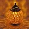 Haschart Akhand Diya Decorative Brass Crystal Oil Lamp Tea Light