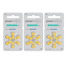 PowerOne Power One MERCURY FREE Hearing Aid Batteries Size 10 (18 Batteries)
