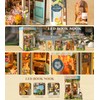 DIY Book Nook Kit,3D Wooden Puzzle Miniature Book Nook Kit,Insert