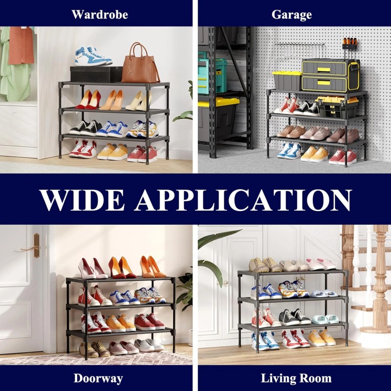 Kitsure Shoe Rack - Premium Non-Woven Shoe Rack Shelf, Shoe