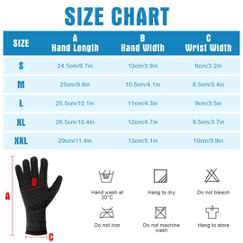 Risipu 3mm Neoprene Gloves for Men and Women – Thermal Anti-Slip Wetsuit Gloves with Adjustable Wrist Strap, Ideal for Scuba Diving, Snorkeling, Kayaking, Surfing & Cold Water Swimming (XXL)