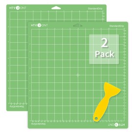 HTVRONT Standard Grip Cutting Mats- 2 Pack 12x12 Compatible with Cricut Maker 3/Maker 4/Maker/Explore 3/4/Air 2/One, Standard Adhesive Sticky Green Cutting Mat Replacement Accessories