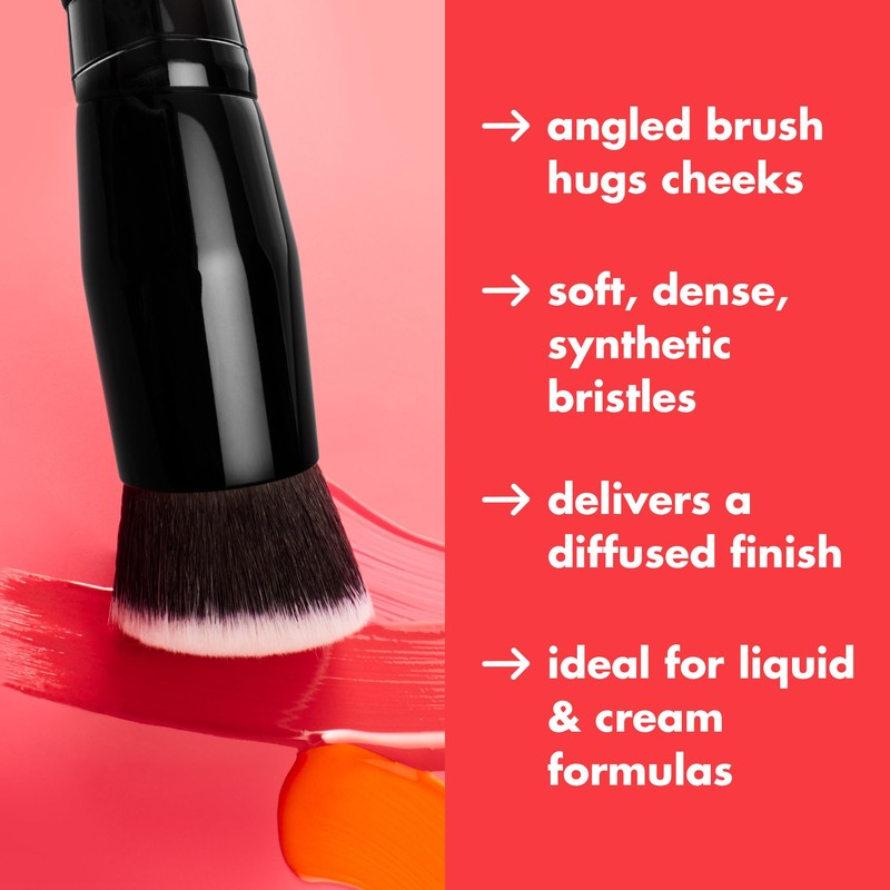 e.l.f. Camo Liquid Blush Brush, Angled Blush Brush Ideal For