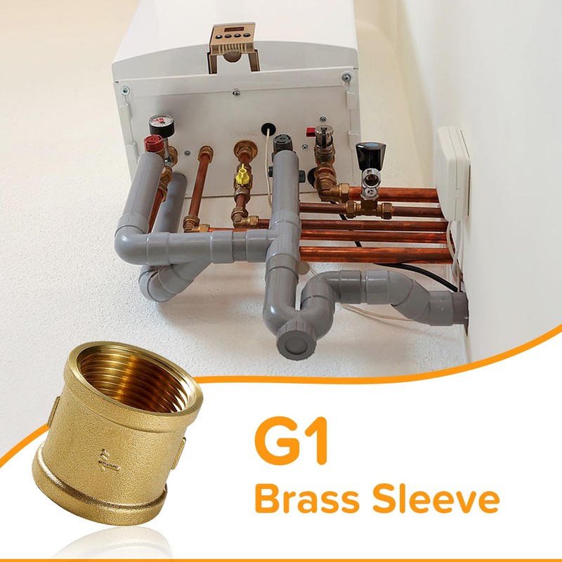 Lyeteung G1 Brass Sleeve, Female Thread Connector, Double Sleeve Connection