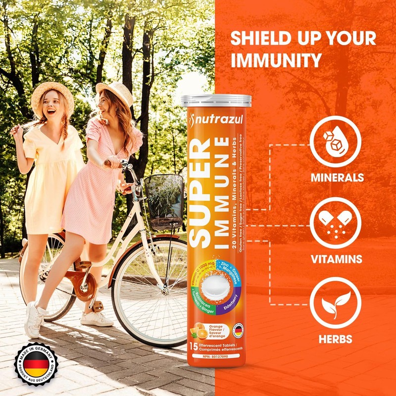 nutrazul Super Immune Effervescent Tablets | Maintains Immune Function &