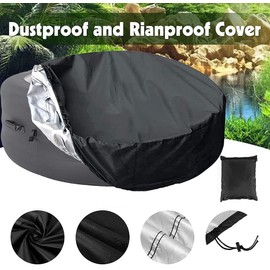 Hot Tub Cover BOSKING Waterproof Outdoor Portable Patio Round Inflatable Hot Tub Spa Cover Protector Bathtub Pool Dust Covers (73×43in)