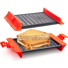 CONNECTEDUS CONNECTEDUS | Microwave Grilled Cheese Maker | Sandwich Maker Toaster | Microwave Cooking Gadget | Panini Press Grill | Dishwasher Safe Toaster |Mini Microwave Grill Toaster| Microwave Sandwich Maker
