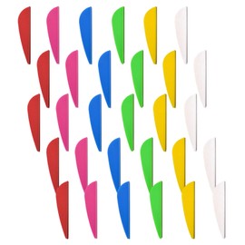 GNAUMORE Arrow Feather Archery, Archery Arrow Feathers, Archery Feathers, Arrow Feather in Shield Cut, Plastic Arrow Feathering, Arrow Feathers Archery, Pack of 30 Arrow Feathers