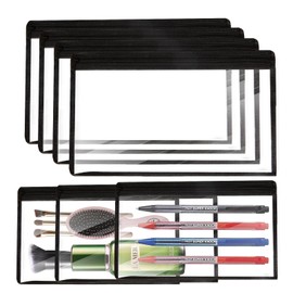 zandfelo 8 Pack Clear Zipper Pouches Pencil Pouches, PVC Makeup Pouch Bill Storage Bag, Multipurpose Pouch Organization Bags(11.5'' x 7'')