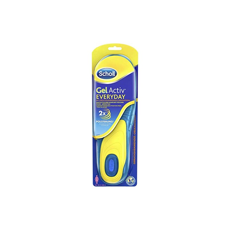 SCHOLL GelActiv Everyday Women's Insoles Pack of 2 (= 1