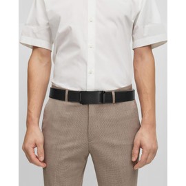 BOSTANTEN Men's Belt, Ratchet Belts for Men Leather Dress Casual with Adjustable Buckle, Cut for Fit