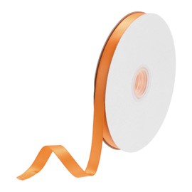 DMiotech 3/8 Inch 50 Yards Satin Ribbon Thin Double Face Fabric Grosgrain Ribbon for Gift Wrapping Floral Hair Flower Bouquet, Orange