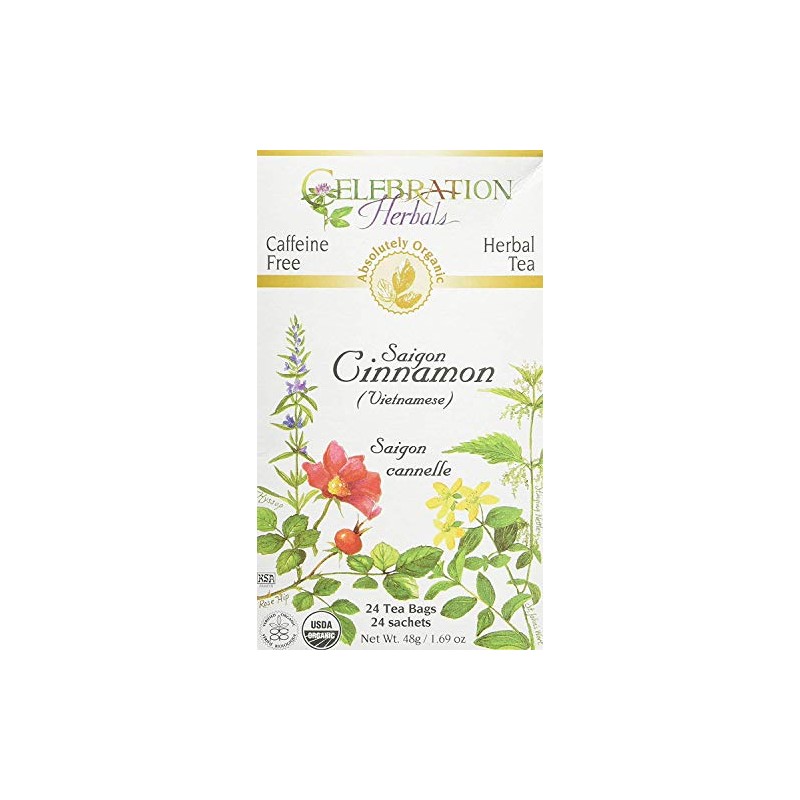 CELEBRATION HERBALS Cinnamon Saigon Organic Tea 24 Bag, 0.02 Pound