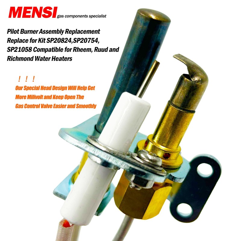 MENSI Pilot Burner Assembly Replacement Replace for Kit SP20824,SP20754,SP21058,SP21059,SP20800 Compatible