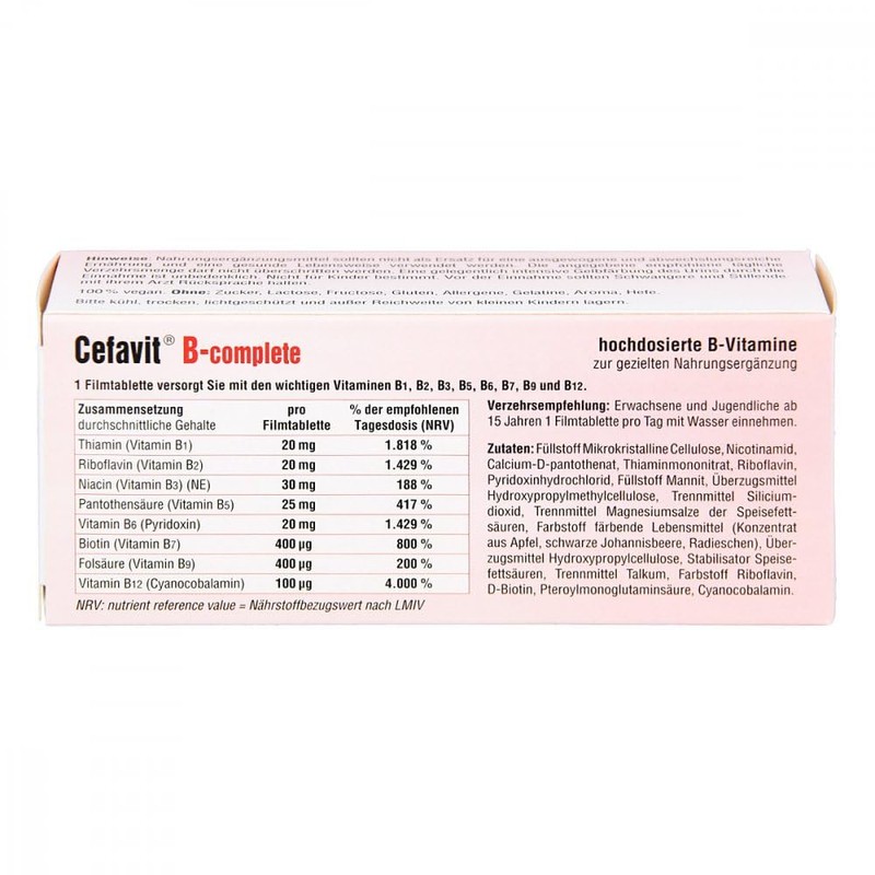 Cefavit B-complete film-coated tablets