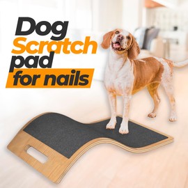 Mjodan Pets Dog Nail Scratch Board - Dog Training Tools, Dog Nail File Toy, scracth pad for Dogs with Treats, Dog Nails Trimming, Dog Nail Filer, Dog self Scratcher, Dog toenail Clippers.