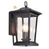 Smeike Dusk to Dawn Outdoor Wall Lantern, Large Exterior Wall