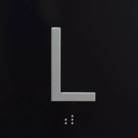 Buildingsigns.com L Elevator Jamb Plate Sign(Lobby Elevator JAMB) with..........