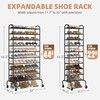 STORAGE MANIAC 10-Tier Expandable Shoe Rack, 44 Pairs Tall Vertical