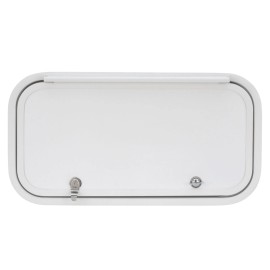 Tough Grade Round RV Baggage Door 24" X  12" White