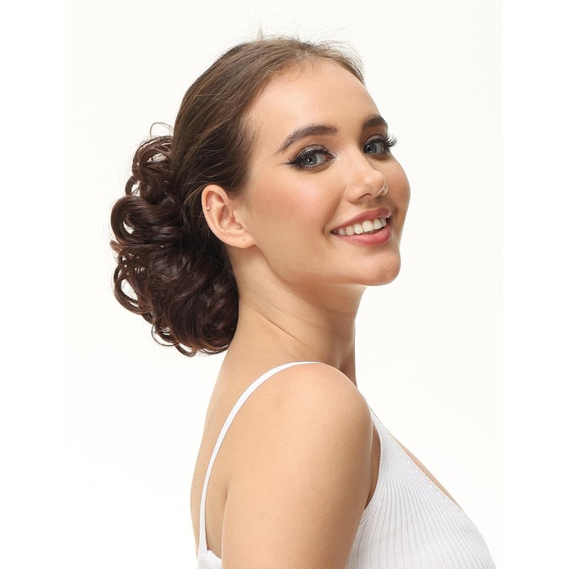 Yamel Messy Bun Scrunchie Chignon Hairpiece Updo Curly Bun Extension