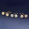 Sears p7844a-whpt-pg Women's Diamond Earrings, Total 0.3ct K18PG, Ping Gold,