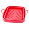 2Pcs Fryer Liner Heat Resistant Silicone Groove Design Easy to