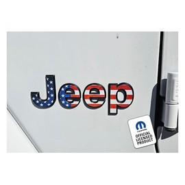 Decal Mods Fender Jeep Fender Flat Overlay Decal Graphic fits Jeep Wrangler JL/JT (2018-2024) (Set of 2) USA Flag - FFLAG | FK1P4