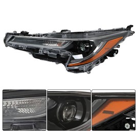 Silscvtt 1PC Driver Side Replacement for Toyota Corolla 2023 L LE Projector Headlamp 81150-02Q70 Headlights Assembly