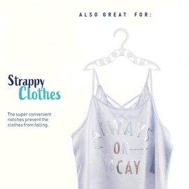 DIVCHI 40 Pack Children's Hanger Plastic Tubular Kids Hangers Non Slip Clothes Hanger Multicolour for Kids Babies (Kids 40 Pack_White)