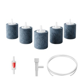 Ortonia Cylindrical Carborundum Air Stone, 5 Pcs 34x45mm Aquarium Aerator