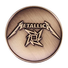 Distrigeek Metallica Logo Bronze Collection Metal Enamelled Music Band Heavy Metal Badge for Men Women Enamel Pin Badge, enamel