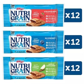 Kellogg's Nutri-Grain Bars Variety Pack (1.3 oz. bar, 36 ct.)